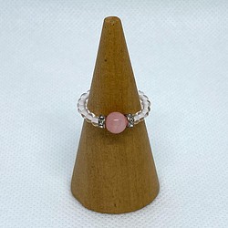 【送料無料】天然石/ピンクオパールリング　指輪 1枚目の画像