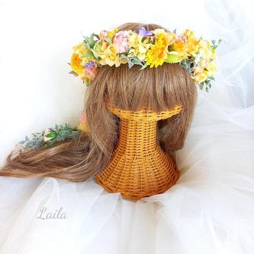 オーダー♡花かんむり 髪飾り ヘッドドレス ブーケ
