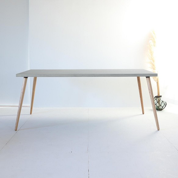 モールテックス ダイニングテーブル 『ライトグレー180サイズ』　角度調整ができるホワイトアッシュ脚 BM68 1枚目の画像