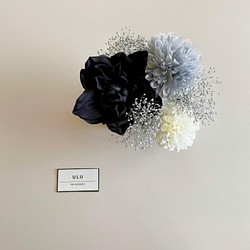 『和装髪飾り』ブラックシルバー飾り成人式結婚式卒業式振袖ブライダル 1枚目の画像
