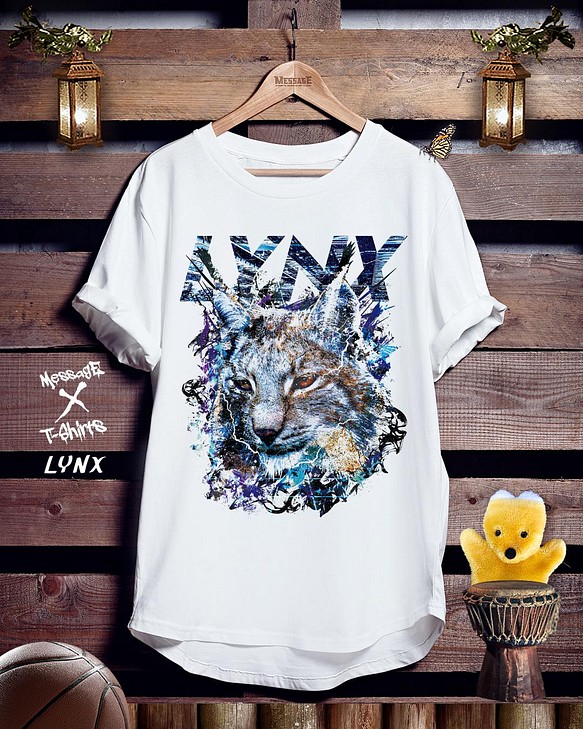 オオヤマネコTシャツ「LYNX」 1枚目の画像