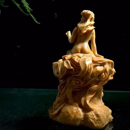 弁財天 精密彫刻 飾り置物 裸婦像 彫刻工芸品 彫刻 大波彫刻 通販 