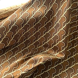 ジャガード織物　手芸生地　ジオメトリックストライプ　ブラウン 1枚目の画像