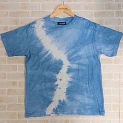 【藍染の森】-和心- 手染めオーガニックコットンTシャツ　No.4 1枚目の画像
