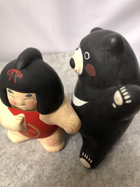 金太郎と熊の相撲 五月人形・こいのぼり アート創作人形工房 悠 通販