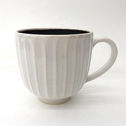 【清水焼】モノクロマグカップ（白） 1枚目の画像