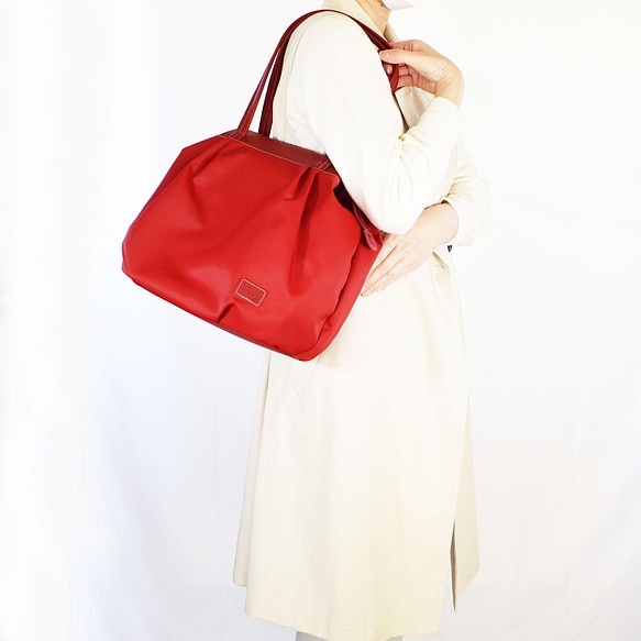 ぬいざえもん／NUIZAEMON バッグ トートバッグ 鞄 ハンドバッグ レディース 女性 女性用レザー 革 本革 レッド 赤  GS-2072 カリーナII ジャガード織り