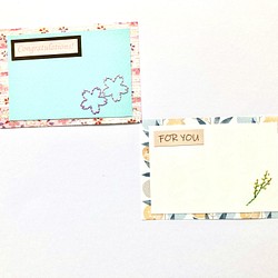 紙刺繍〜桜とミモザのカード〜③ 1枚目の画像