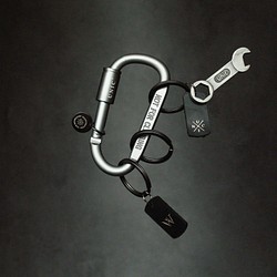 UNIC鋁合金扣環鑰匙圈 / 皮革開瓶器鑰匙圈【可客製化皮標】 第1張的照片