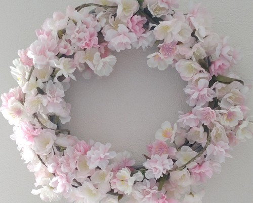 満開桜のお花見リース アートフラワー karin 通販｜Creema(クリーマ)