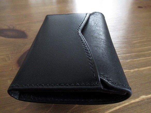 5種類の革を手縫いで仕上げた小さい財布　ミニ財布　マルチケース　手のひらサイズ　革財布 カードケース 1枚目の画像