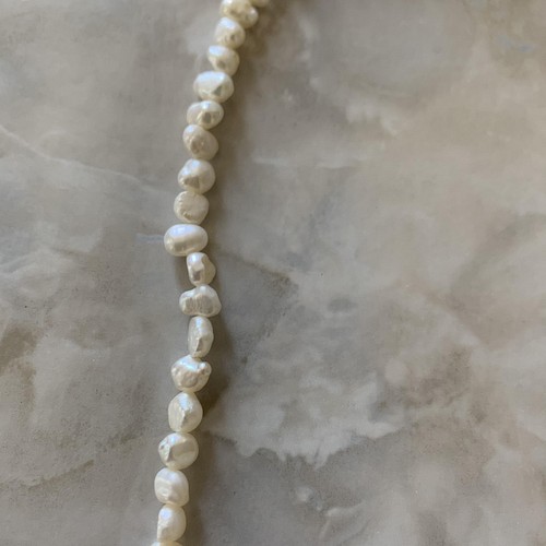 39センチ】淡水バロックパール ネックレス チョーカー真珠 結婚式 