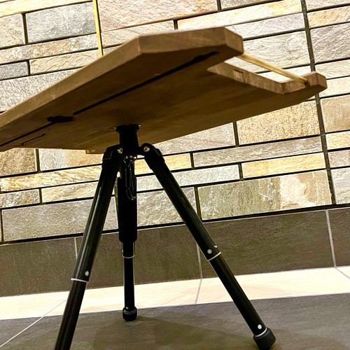 ウォールナットミニヘキサテーブル天板 3脚テーブル サイドテーブル