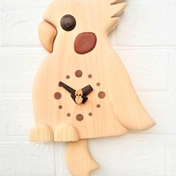 木の掛時計 ポメラニアン 掛け時計・置き時計 ギャラリー木兎 通販