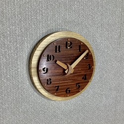天然木　ブビンガ　掛け時計　一点物　手造り 1枚目の画像