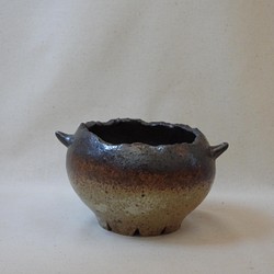 茶玉陶製植木鉢 1枚目の画像