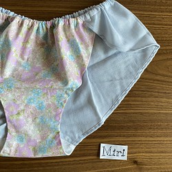 ゆったり立体パンツ　ふんどしパンツ　フリーサイズ　水色ピンク　ダブルガーゼ 1枚目の画像