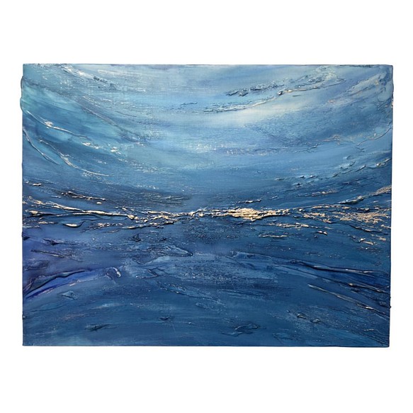 OCEAN - 青　海　空　絵画　インテリア　アート　絵画　ナチュラル　モダン　おしゃれ　綺麗　ブルー　絵 1枚目の画像