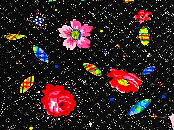 Odile Bailloeul 110cm x 50cm Flower Confetti/Black 1枚目の画像