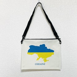 ウクライナ　地図　国旗　サコッシュ 1枚目の画像
