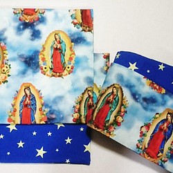 コラージュ二部式帯　「メキシコ聖母像」 1枚目の画像