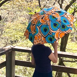 アフリカン　プリント　小さな日傘