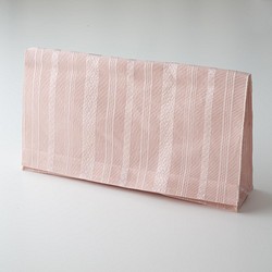 夏帯使用のかばん／クラッチバック／博多織紗献上／ピンク 1枚目の画像