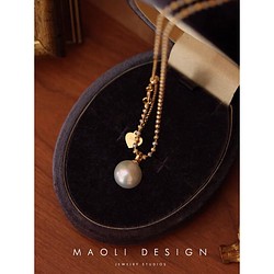 MAOLI ムーン 天然淡水パールピアス シルバー925 キュービック