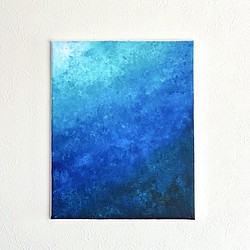 【零057】絵画  宇宙 青 空 海  抽象画 原画  インテリア 1枚目の画像