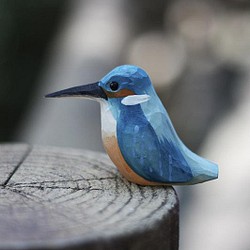 【受注制作】鳥好きさんへのプレゼント 置物 木彫り 文鳥 天然木 彫刻 1枚目の画像