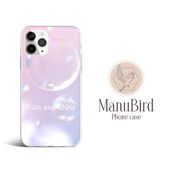 ほぼ全機種対応 シャボン玉 ピンク 紫 オシャレ かわいい スマホケース B1 スマホケース カバー Manubird 通販 Creema クリーマ ハンドメイド 手作り クラフト作品の販売サイト