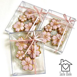 桜のアイシングクッキー／5個入り 1枚目の画像