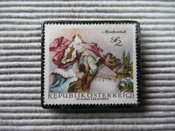 オーストリア　 切手ブローチ 7850 1枚目の画像