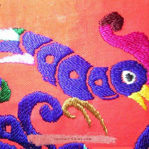 貴州 ミァオ族刺繍 中国 織物アート 100% ステッチ エスニック ミァオ 