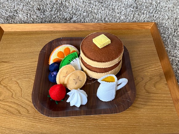 おままごと セット パンケーキランチ おもちゃ 人形 ゆうさん製作所 通販 Creema クリーマ ハンドメイド 手作り クラフト作品の販売サイト