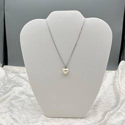 ハート型の白蝶半径真珠（マベパール）ペンダント ネックレス