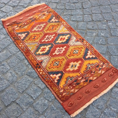手織りトルコ絨毯 ビンテージ - ラグ