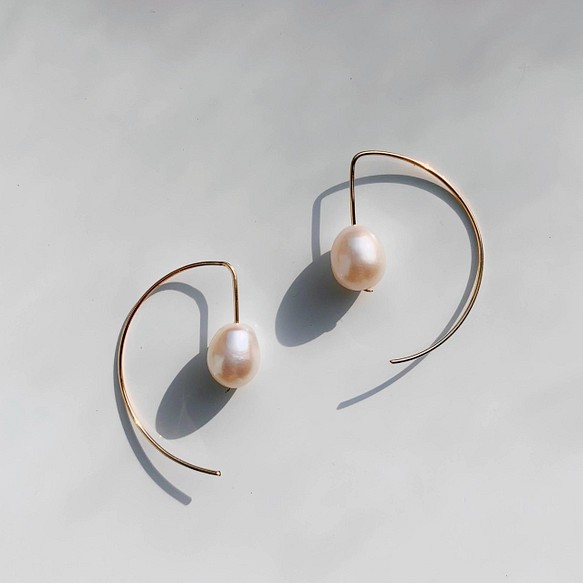 Aquata美人魚珍珠耳環 (14K包金) / Aquata Pearl Earrings (14KGF) 第1張的照片
