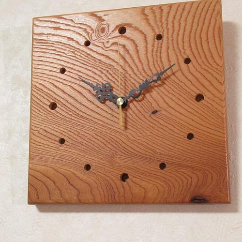 天然木 欅（ケヤキ） 木製時計45（掛け時計） 掛け時計・置き時計 