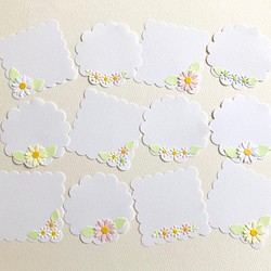 クラフトパンチのカードとお花のセット(ブルー)〜色紙 アルバム 