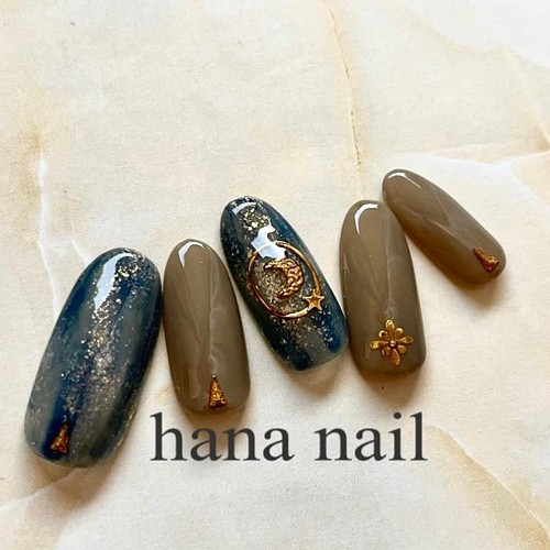 マーブルネイルチップ オーバル ネイルチップ（つけ爪） hana nail