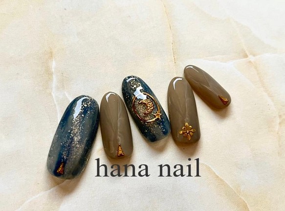 マーブルネイルチップ オーバル ネイルチップ（つけ爪） hana nail