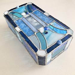 ガラス製ティッシュボックスケース 『Seven Seas』 1枚目の画像