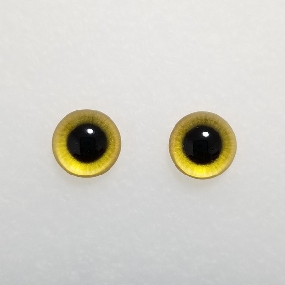 Q20　猫の瞳　１２㎜　グラスアイ　羊毛フェルト用 1枚目の画像