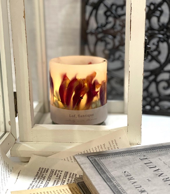 Botanical flower candle(チューリップ) ティーライトキャンドル付き 全品送料無料 1枚目の画像