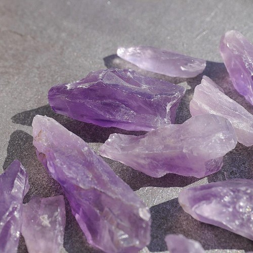 天然石アメジスト 約50g分詰合せ(ブラジル産)紫水晶結晶原石ラフロック ...