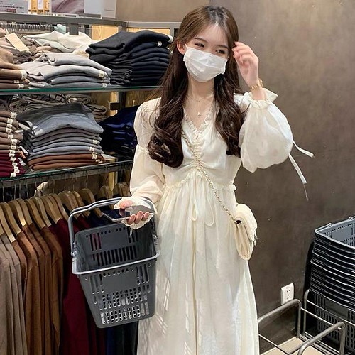 Suger 22 レディース ワンピース 秋服 長袖 ロング丈 新品 ふわふわ 韓国9 ワンピース チュニック ღ Sugerღ 通販 Creema クリーマ ハンドメイド 手作り クラフト作品の販売サイト