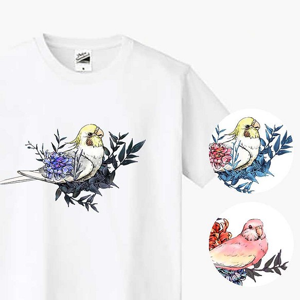 オカメインコtシャツ 雑貨 インコグッツ アキクサインコ ルチノー パール Tシャツ カットソー Yuzusak 通販 Creema クリーマ ハンドメイド 手作り クラフト作品の販売サイト