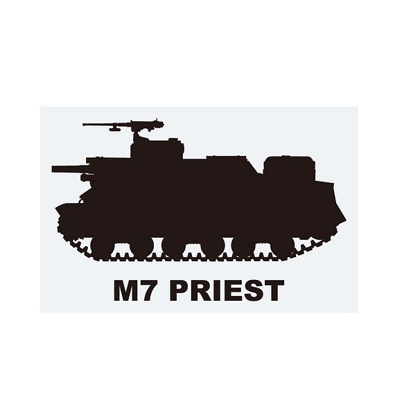 戦車ステッカー　M7プリースト 1枚目の画像