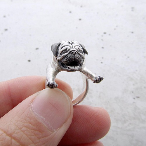 犬のパグリング 指輪・リング OUTPUT JEWELRY 通販｜Creema(クリーマ 